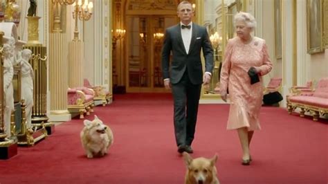 Queen Elizabeth and her many corgis