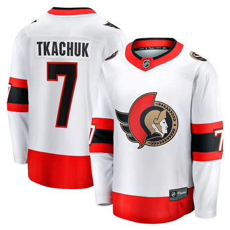 Men's Fanatics Branded Brady Tkachuk White Ottawa Senators 2020/21 Away - Premier Breakaway ...