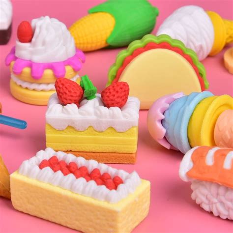 Back to School Supplies: Fun Food Erasers | Erasers, Food, Food gifts