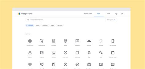 Material Icons Guide | Google Fonts | Google for Developers