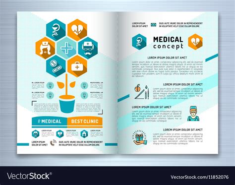 Design medical brochure template a4 size catalog Vector Image