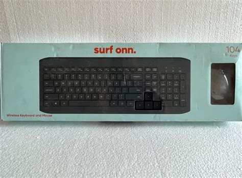 Onn Wireless Keyboard and Mouse ONN 100009054 Bluetooth Combo Fullsize Keyboard and 5-Button mouse