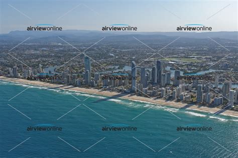 Aerial Photography Surfers Paradise Skyline From The East - Airview Online