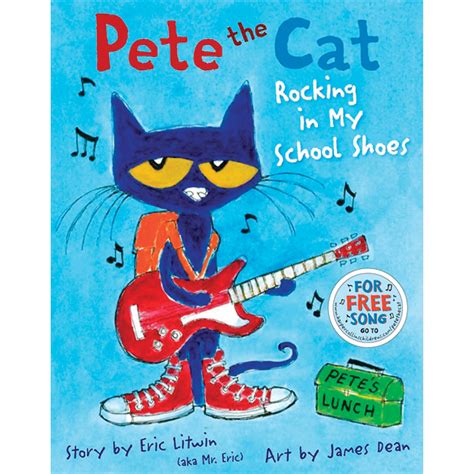 Pete The Cat Rocking In My School Shoes Coloring Page