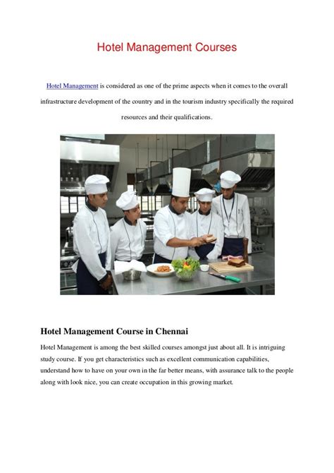 Hotel Management Courses