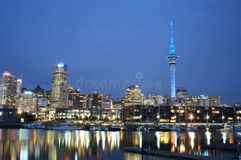 Auckland City at night editorial photo. Image of light - 73948886