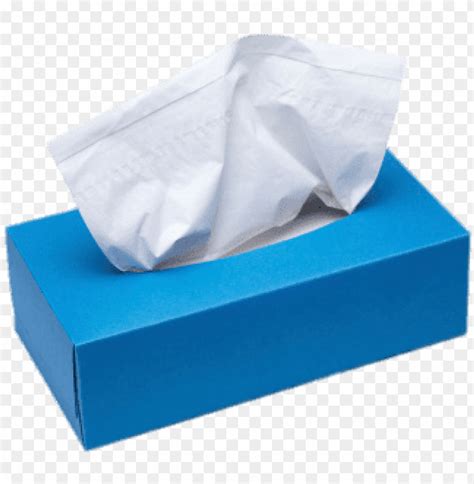 Facial Tissues Blue Box - Box Of Tissue PNG Transparent With Clear ...