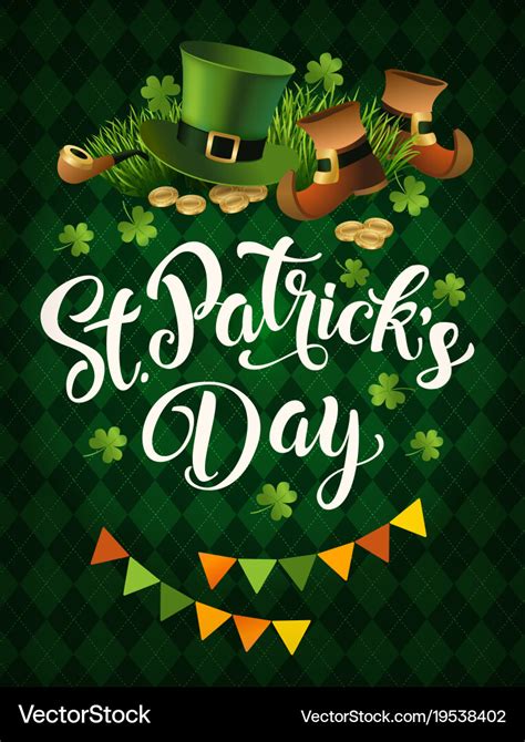 St patricks day holiday poster design Royalty Free Vector