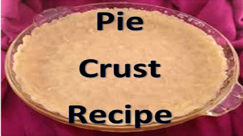 Classic Crisco Pie Crust Recipe! - YouTube