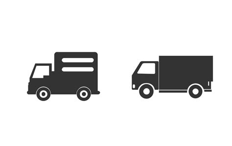 Truck pickup icon in black and white colour 20485853 Vector Art at Vecteezy