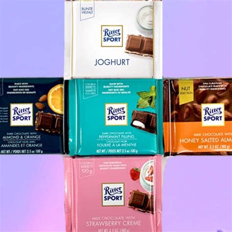 Ritter Sport Collection - 5 Flavors, 17.5 oz - Germanfoods.org