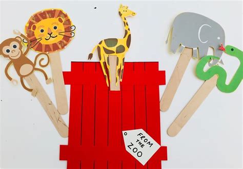 Dear Zoo Craft with Animal Puppets | Fun Animal Activities