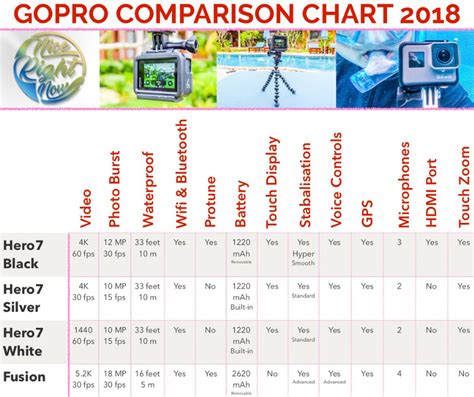 Difference Between GoPros and GoPro Comparison Chart - NiceRightNow