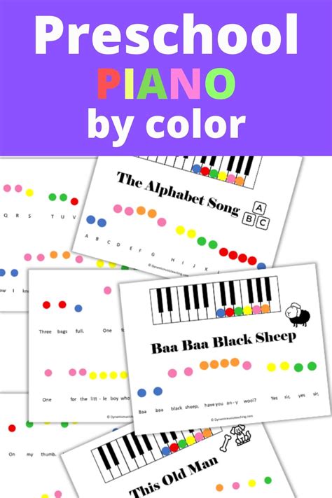 Preschool Piano by Color - Dynamic Music Teaching