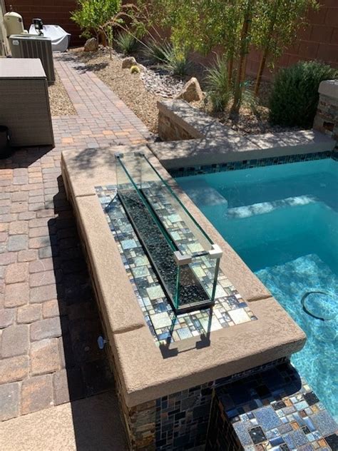 Fire Pit Glass Installation - A Cutting Edge Glass & Mirror