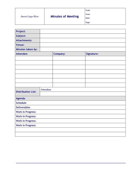 Meeting Report Template