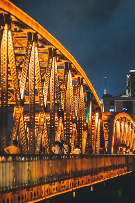 Night View Of White Ferry Bridge Outside Shanghai Picture And HD Photos ...