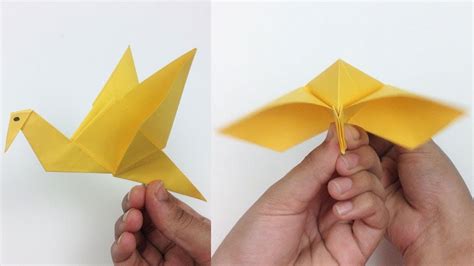 How to Make an Origami Flapping Bird - Easy Steps, Paper Bird Origami Flying Bird Tutorial DIY