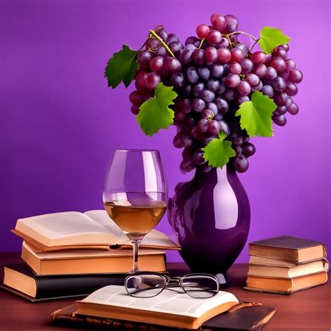 Premium AI Image | World knowledge day a vase with flowers in a vase is on the table books on ...