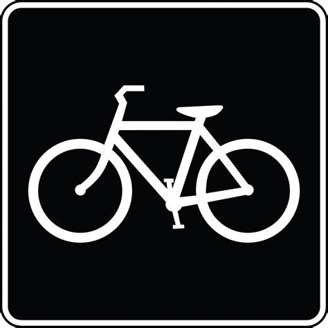 Bicycle Trail, Black and White | ClipArt ETC