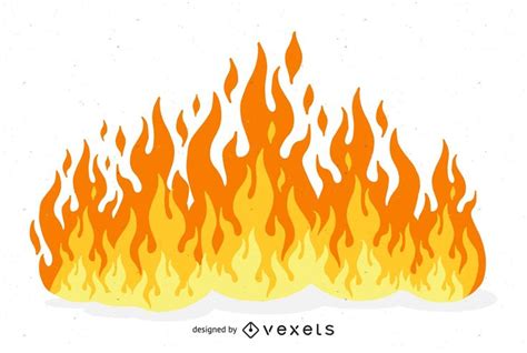 Simple fire flame over white background with light grey shadow graphic vector. Suitable for fire ...