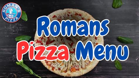 Romans Pizza Menu