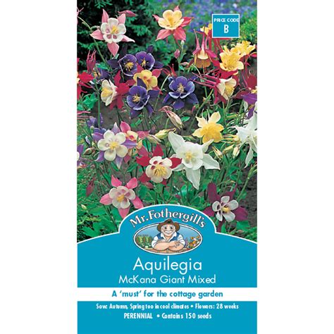 Mr Fothergills Mckana Giant Mixed Aquilegia Flower Seeds | Bunnings Warehouse