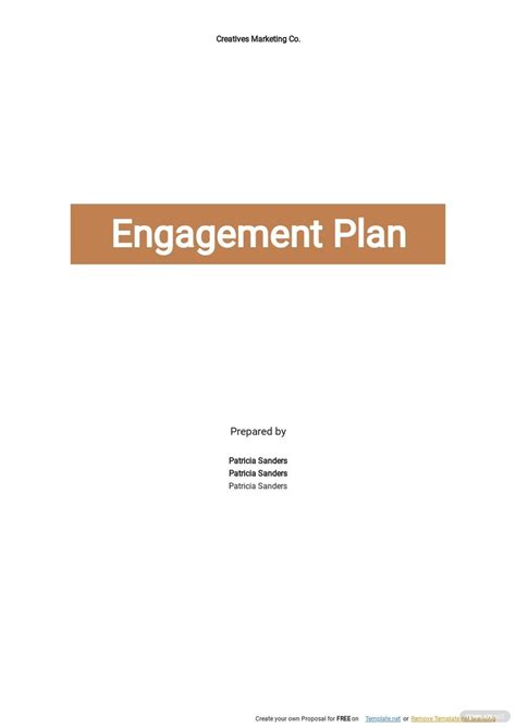 Engagement Plan Template - Google Docs, Word, Apple Pages, PDF ...