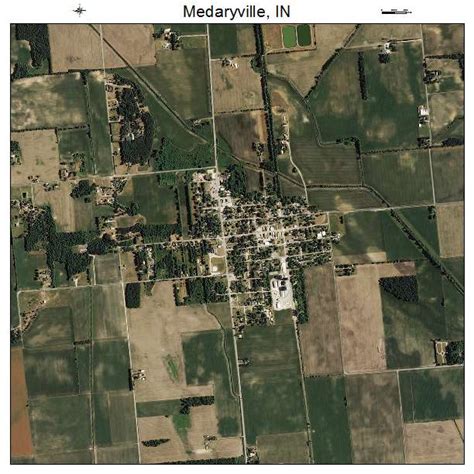 Aerial Photography Map of Medaryville, IN Indiana