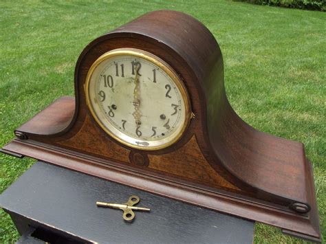 Antique Seth Thomas 124 Westminster Chime 8 Day Mantle Tambour Clock ESTATE FIND -- Antique ...