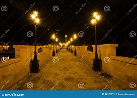 Stone bridge night stock image. Image of bridge, dark - 47575771