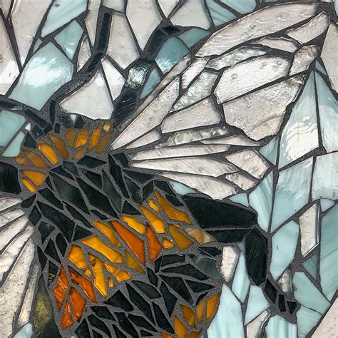 How to Grout Glass on Glass Mosaics - Made By Barb - finished art