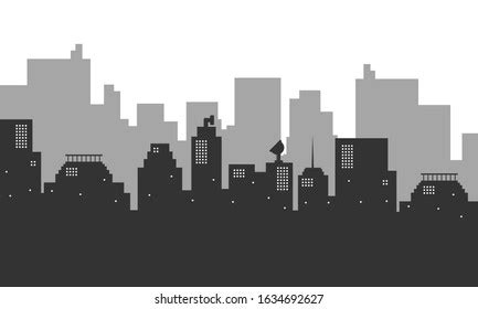 Silhouette Background City Buildings Many Apartment Stock Vector (Royalty Free) 1634692627 ...