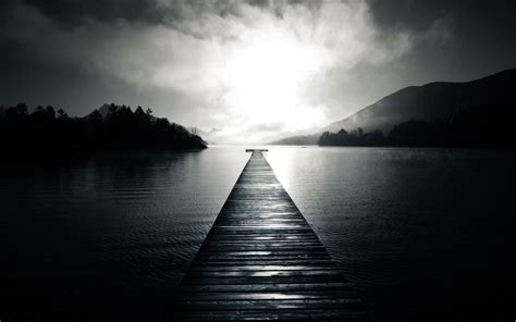 black, White, Monochrome, Nature, Lakes, Water, Reflection, Shore ...