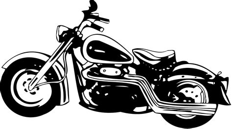 And Black White Motorcycle Clipart - Clipart Kid | Motorcycle clipart, White motorcycle, Harley