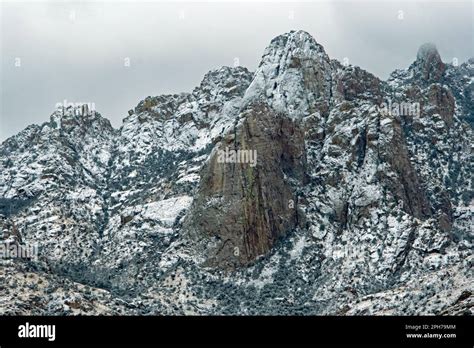 The Santa Catalina Mountains with snow Stock Photo - Alamy