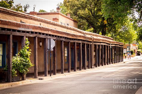 Street in Old Town Santa Fe Photograph by Bob and Nancy Kendrick - Pixels