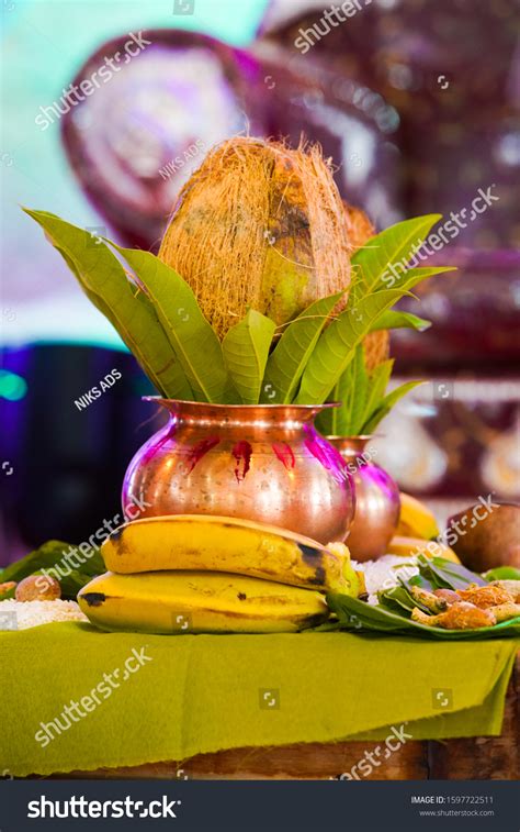 Traditional Indian Wedding Ceremony Coconut Decorative Stock Photo ...