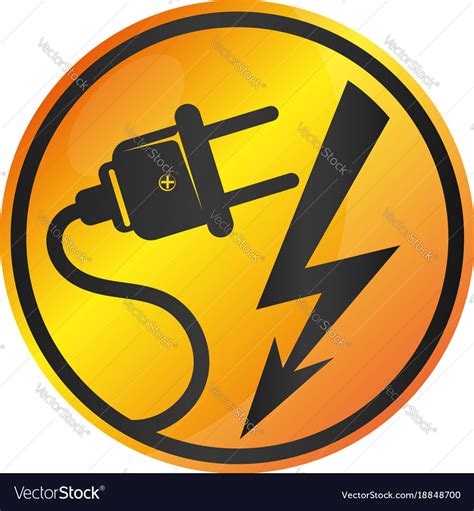 Electricity sign Royalty Free Vector Image - VectorStock