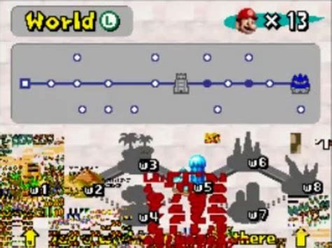 New Super Mario Bros. (Nintendo DS): Glitched world maps (World 16 and ...