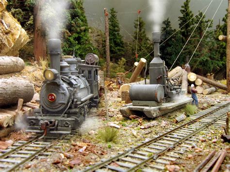 HO Model Logging Railroad Layouts