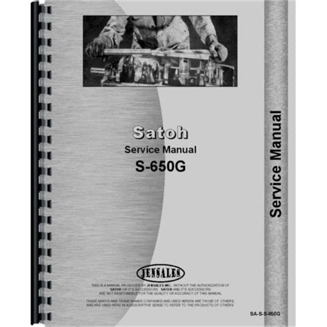 Satoh S650G Tractor Service Manual