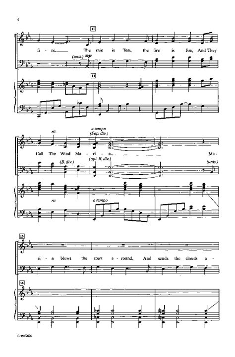 They Call the Wind Maria (SATB ) by MARTIN, M| J.W. Pepper Sheet Music