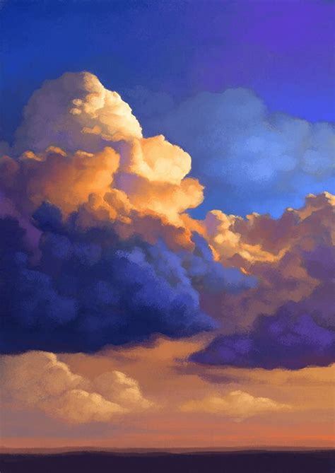 CLOUD PAINTINGS on Behance | Marilyn Halls | Painting, Clouds, Art