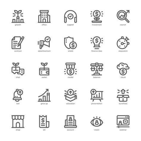 Business Growth icon pack for your website, mobile, presentation, and ...