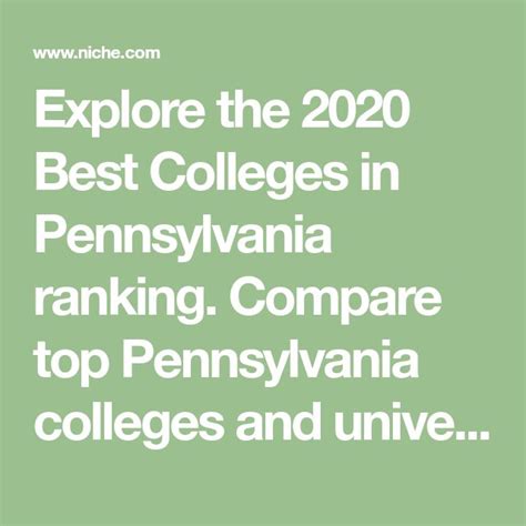 Explore the 2020 Best Colleges in Pennsylvania ranking. Compare top ...