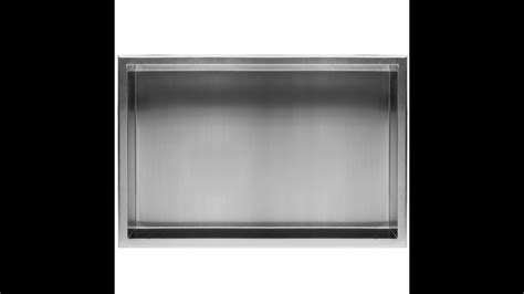 bathroom shelf 30x60 steel brush - Rea