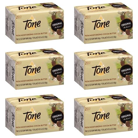 12 Tone Original Cocoa Butter Moisturizing Bath Bar Soap 3.2 oz, 2-ct ...