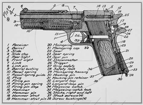 1911 Exploded Parts Diagram