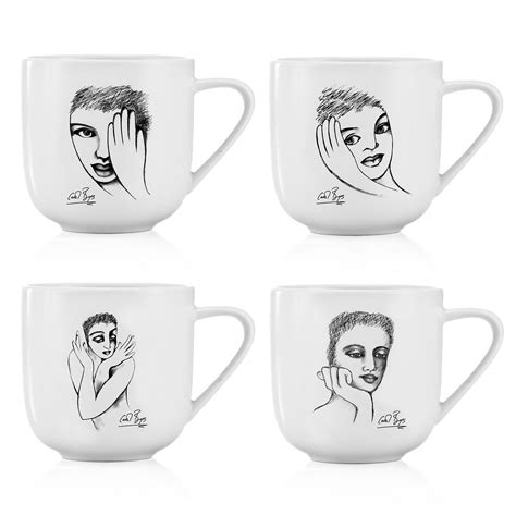 Carrol Boyes Mug Set of 4 - Sketchbook Collection | Shop Today. Get it ...